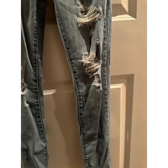 Levi's 721 High Rise Distressed Skinny Jeans Size 26 - Picture 6 of 12